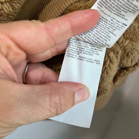 Old Navy Teddy Sherpa Half Zip Hoodie Jacket Cozy Fleece Pullover XL - Picture 7 of 8